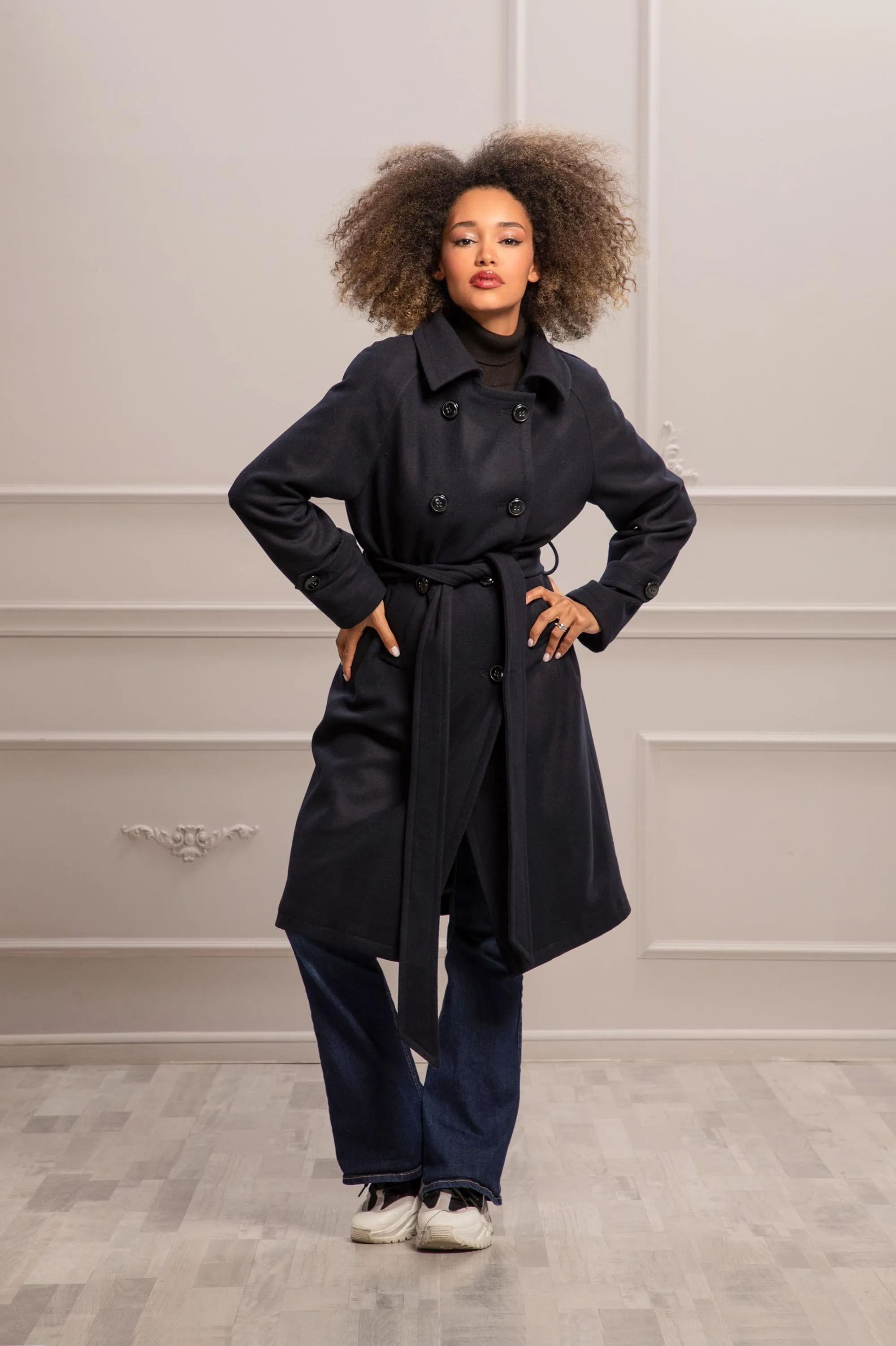 HOODED WOOLEN COAT