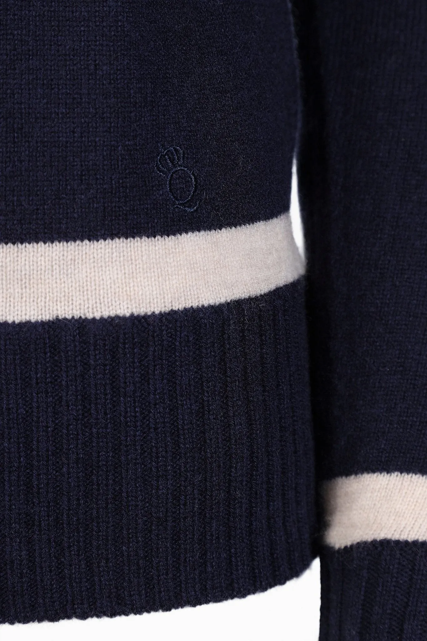 Ivy Ladies Roll Neck in Deep Sea Blue: Cashmere & Wool Blend