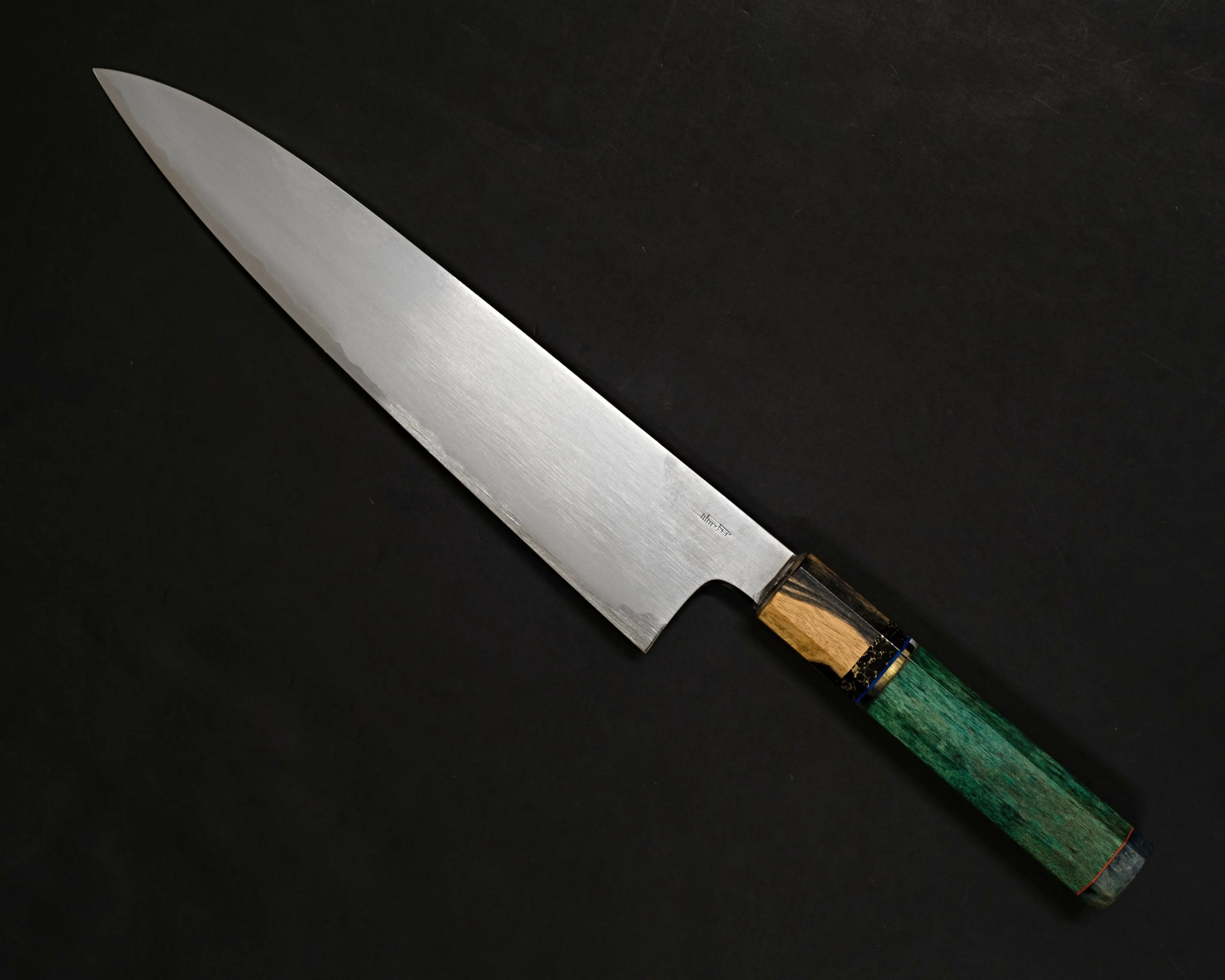 JIKKO Chef Blue1 carbon steel Gyuto Japanese knife with Custom Handle