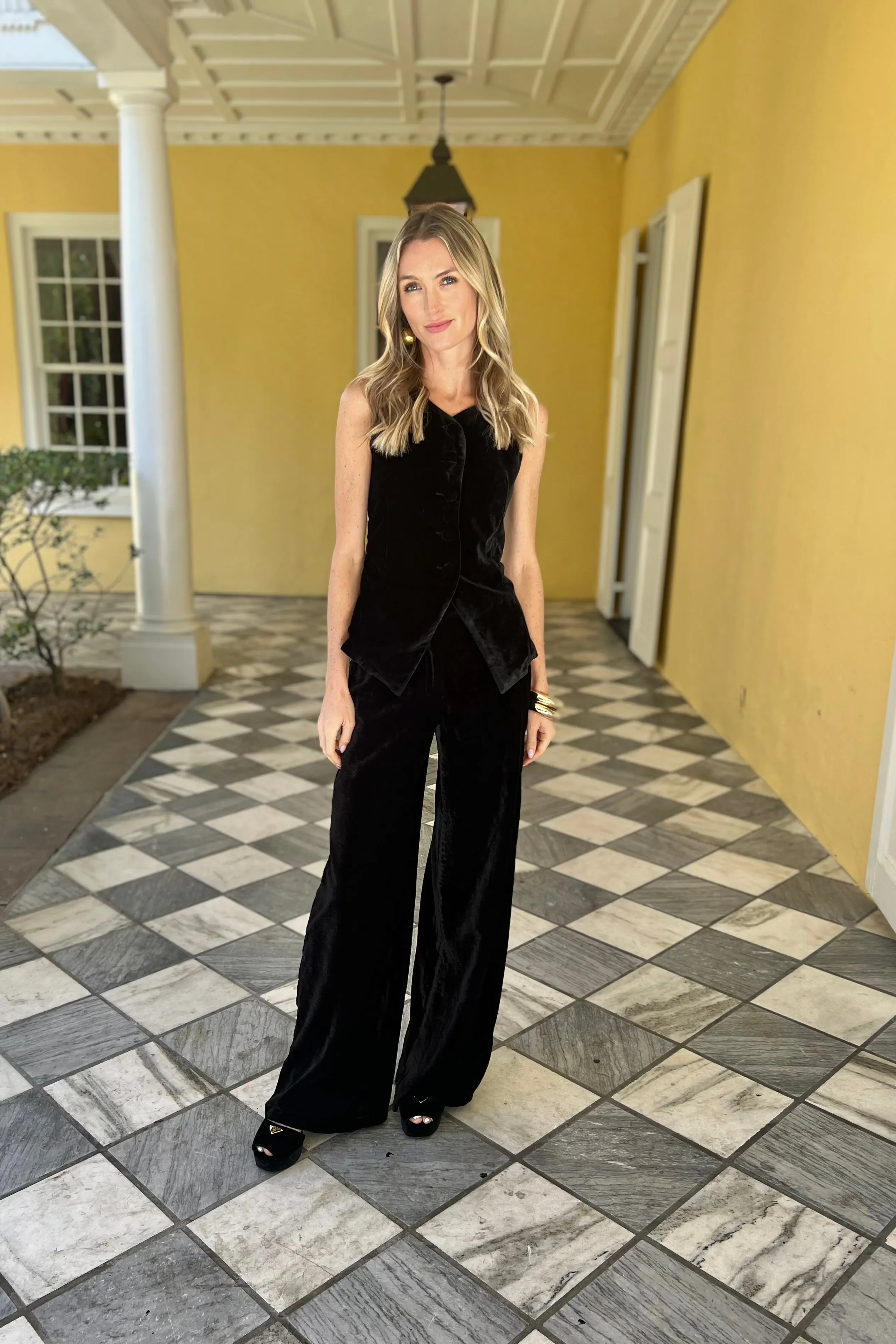 Julia Pant Velvet - Noir