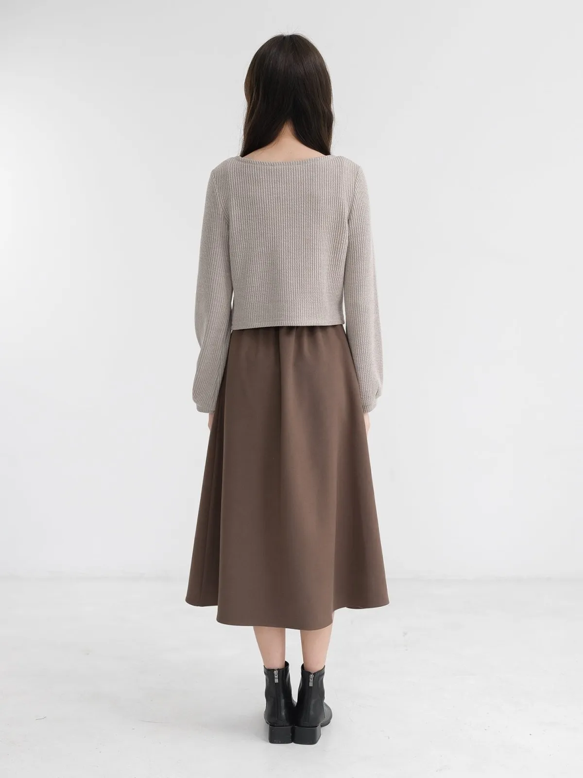 Katrina A-line Flared Midi Skirt