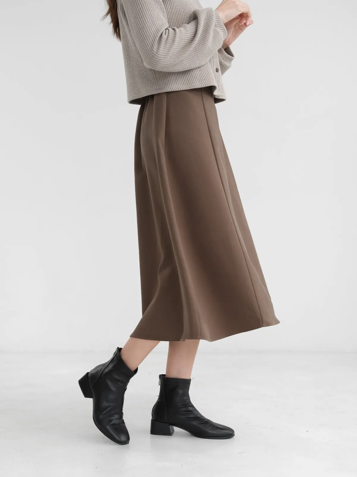 Katrina A-line Flared Midi Skirt