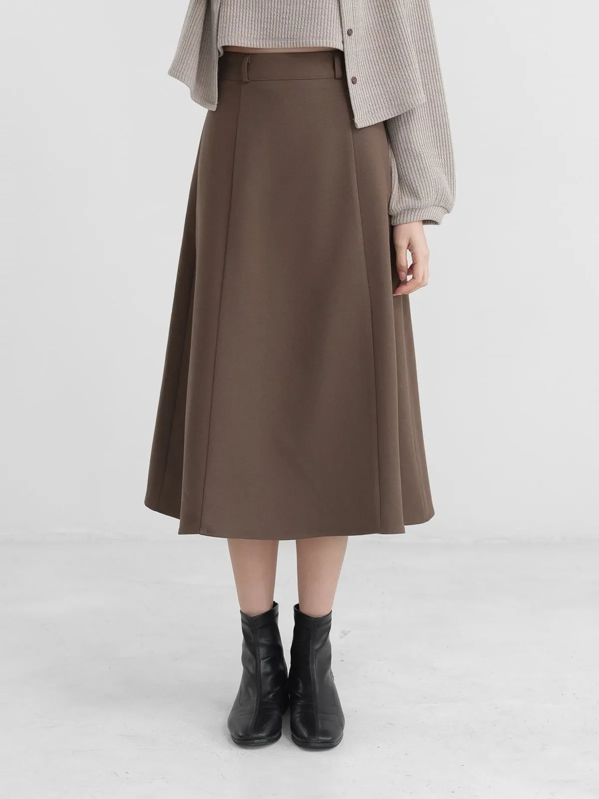 Katrina A-line Flared Midi Skirt