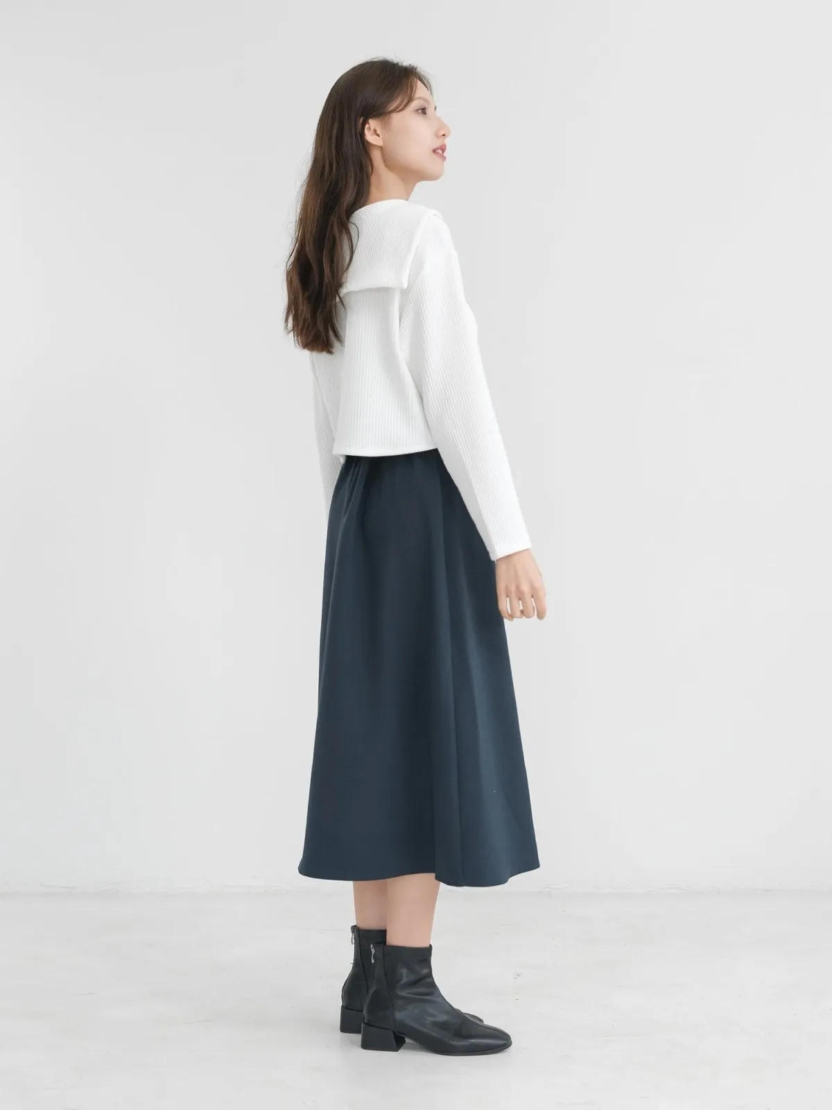 Katrina A-line Flared Midi Skirt