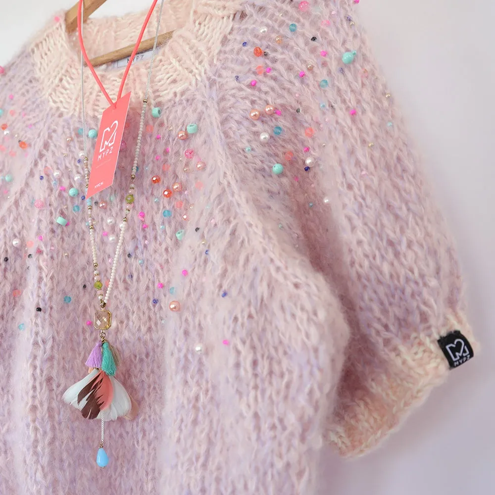 Knit pattern – MYPZ light top-down sweater Diamonds and Pearls No10 (ENG-NL)