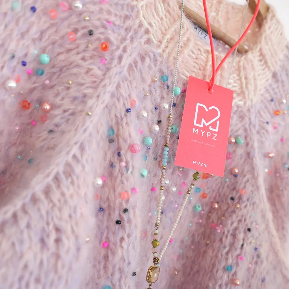 Knit pattern – MYPZ light top-down sweater Diamonds and Pearls No10 (ENG-NL)