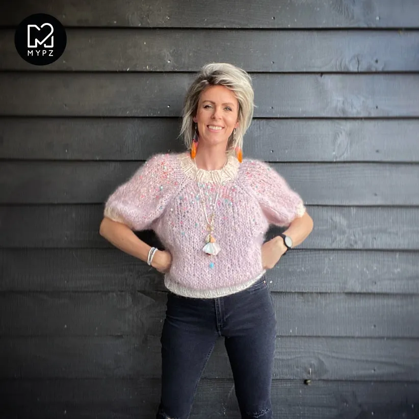 Knit pattern – MYPZ light top-down sweater Diamonds and Pearls No10 (ENG-NL)