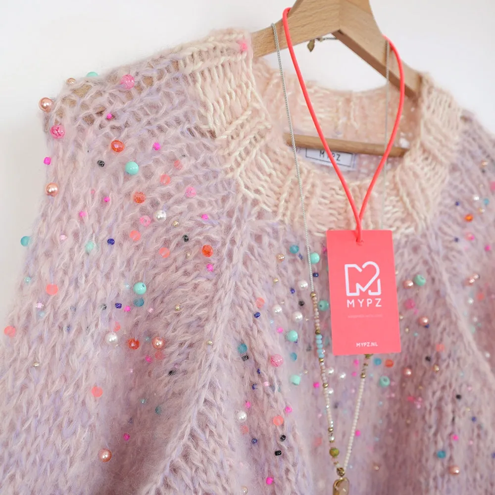 Knit pattern – MYPZ light top-down sweater Diamonds and Pearls No10 (ENG-NL)