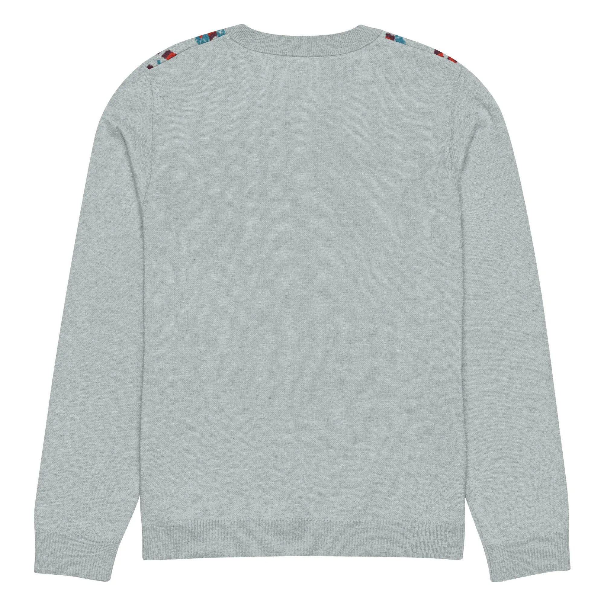 Knitted Crew Neck Sweater -- Candy Cane (Glamourange Christmas Knitted Crew Neck Sweater - Front Pattern)
