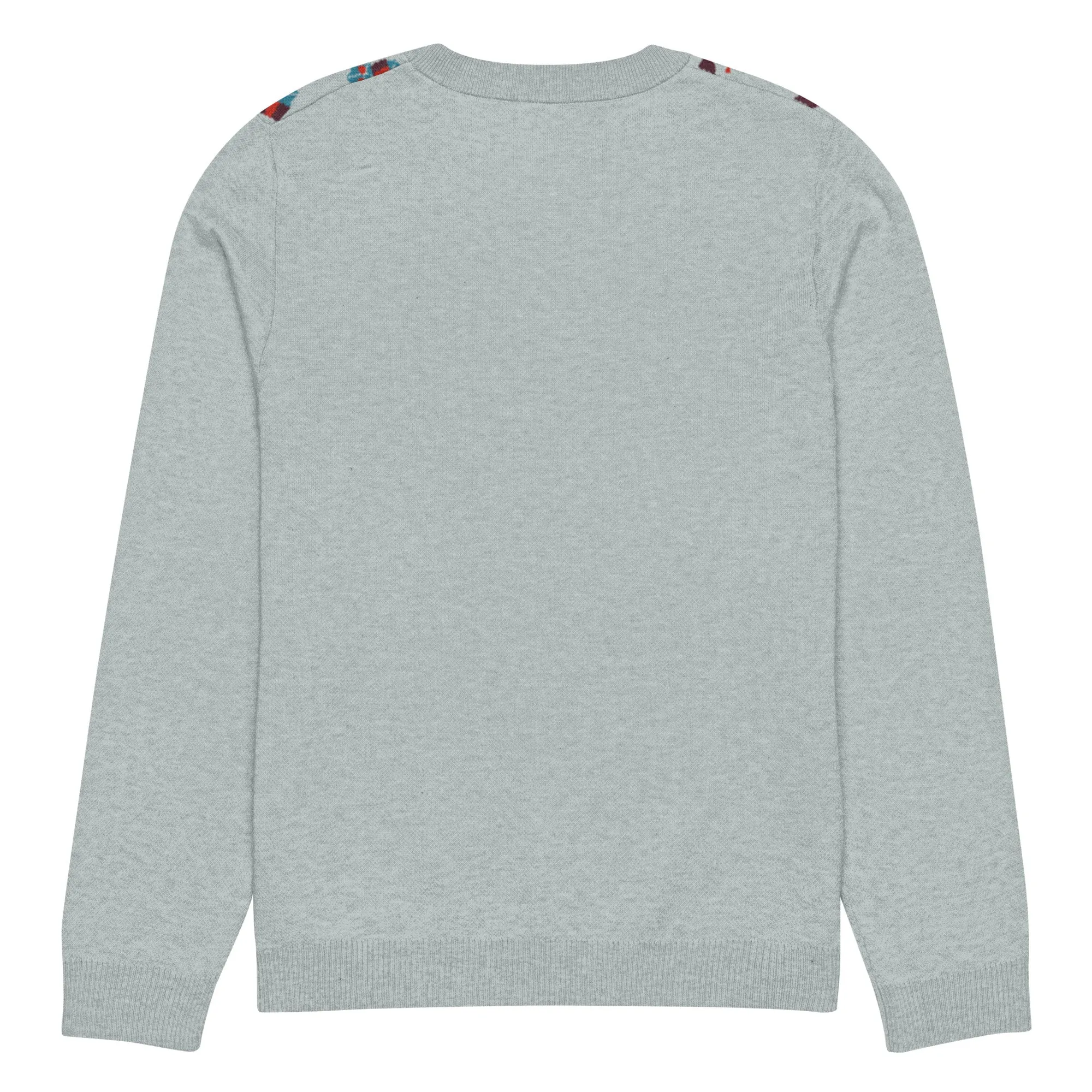 Knitted Crew Neck Sweater -- Candy Cane (Glamourange Christmas Knitted Crew Neck Sweater - Front Pattern)