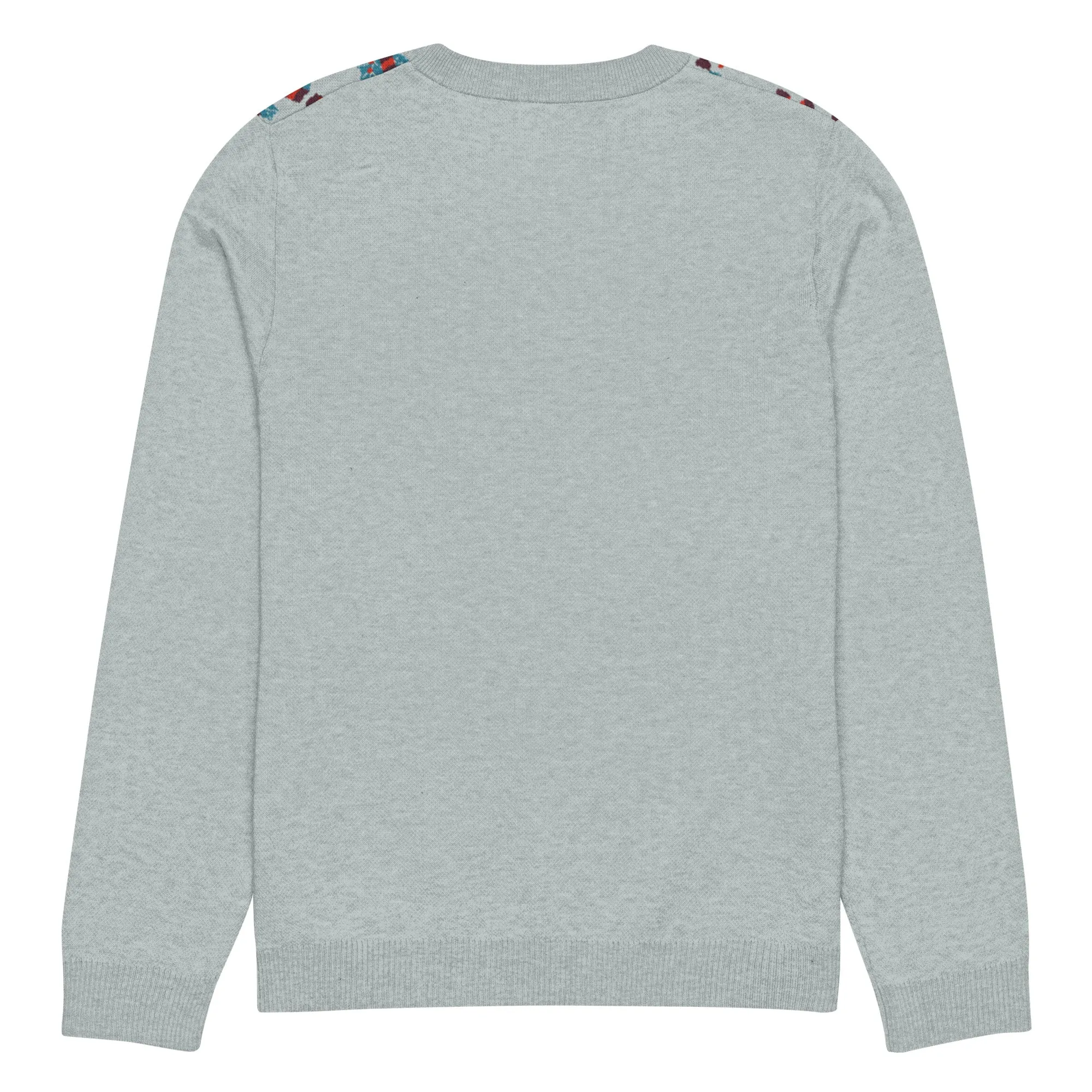 Knitted Crew Neck Sweater -- Candy Cane (Glamourange Christmas Knitted Crew Neck Sweater - Front Pattern)