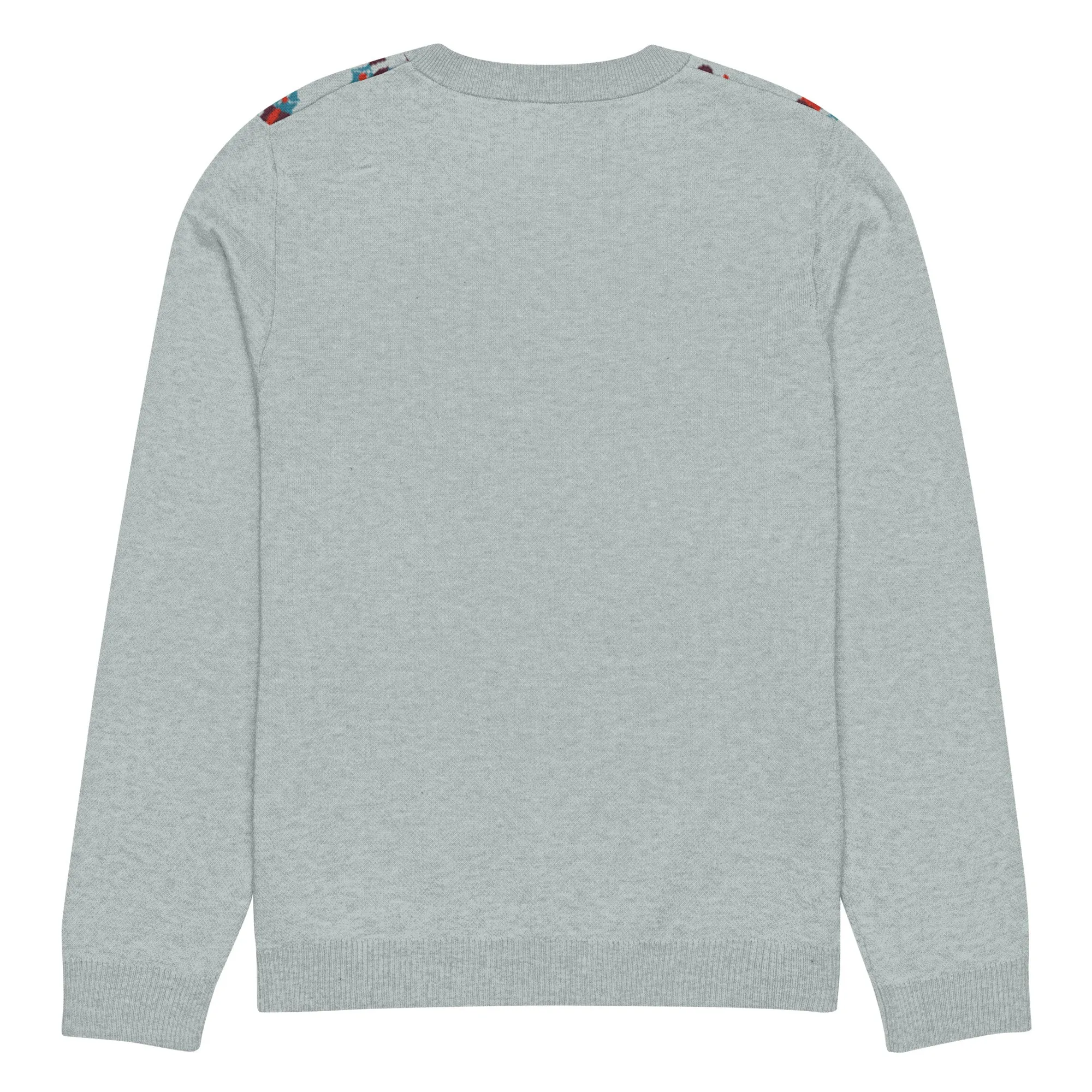 Knitted Crew Neck Sweater -- Candy Cane (Glamourange Christmas Knitted Crew Neck Sweater - Front Pattern)
