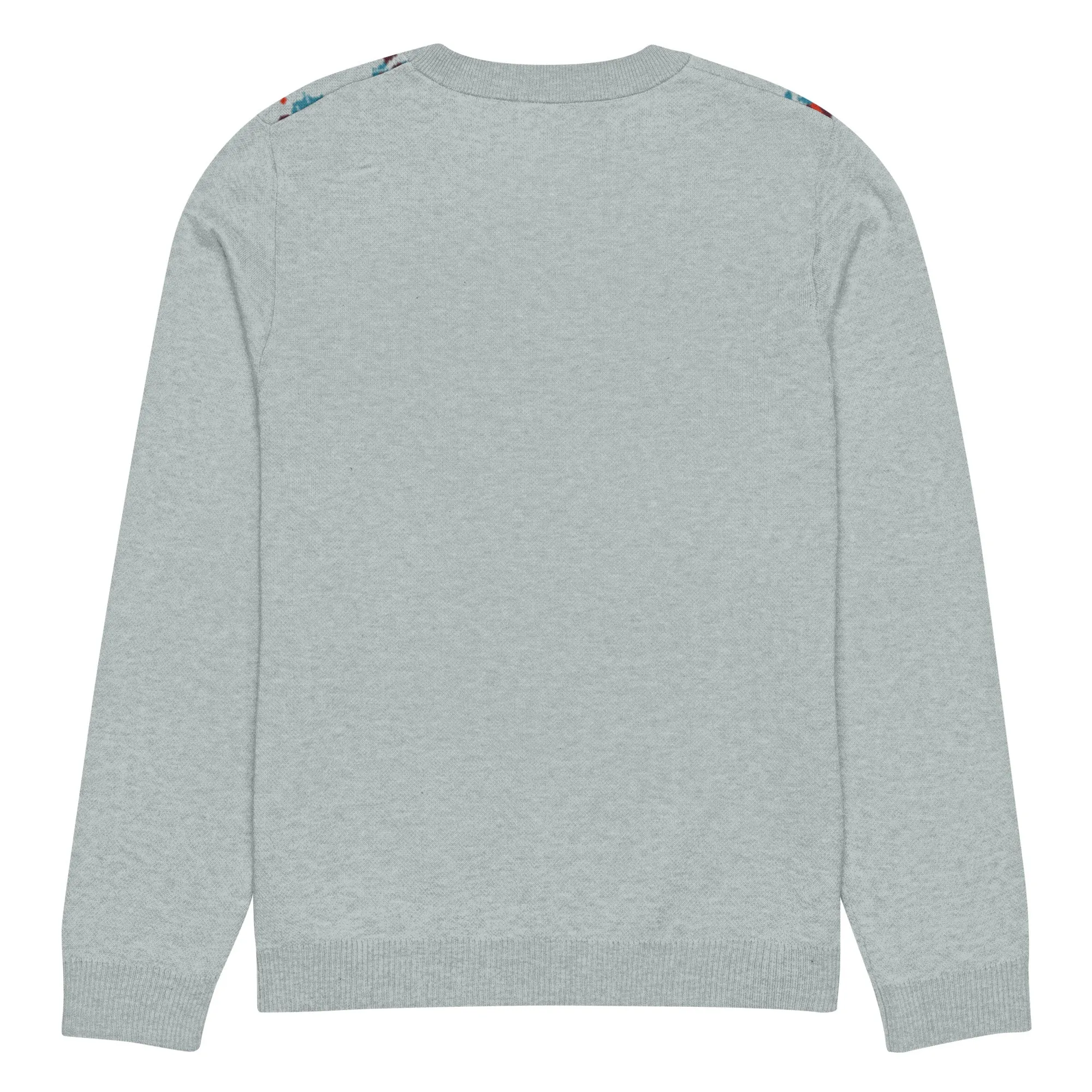 Knitted Crew Neck Sweater -- Candy Cane (Glamourange Christmas Knitted Crew Neck Sweater - Front Pattern)