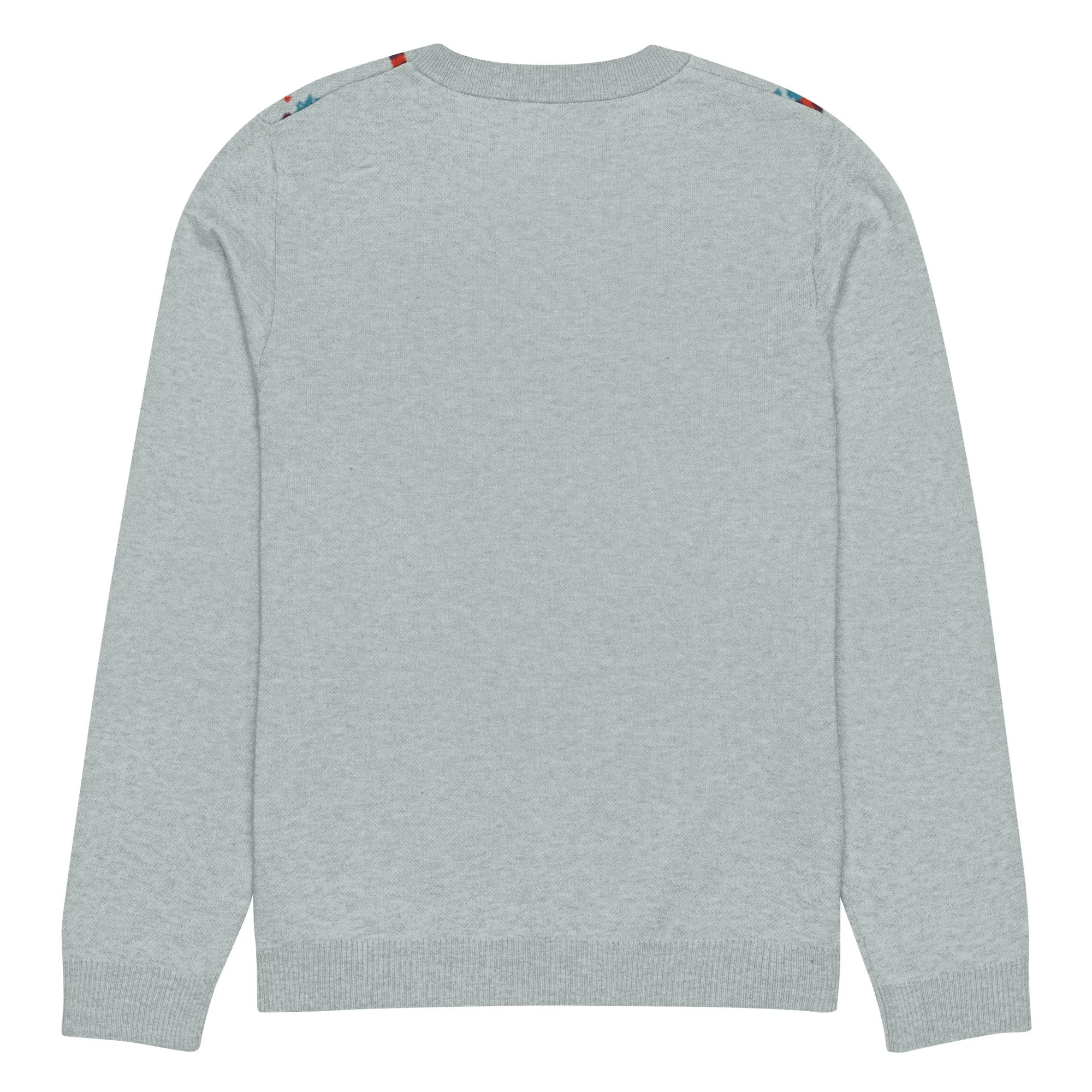 Knitted Crew Neck Sweater -- Candy Cane (Glamourange Christmas Knitted Crew Neck Sweater - Front Pattern)