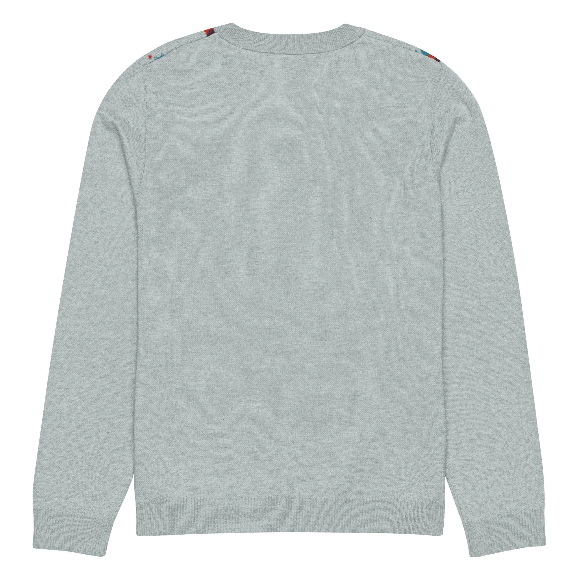 Knitted Crew Neck Sweater -- Candy Cane (Glamourange Christmas Knitted Crew Neck Sweater - Front Pattern)