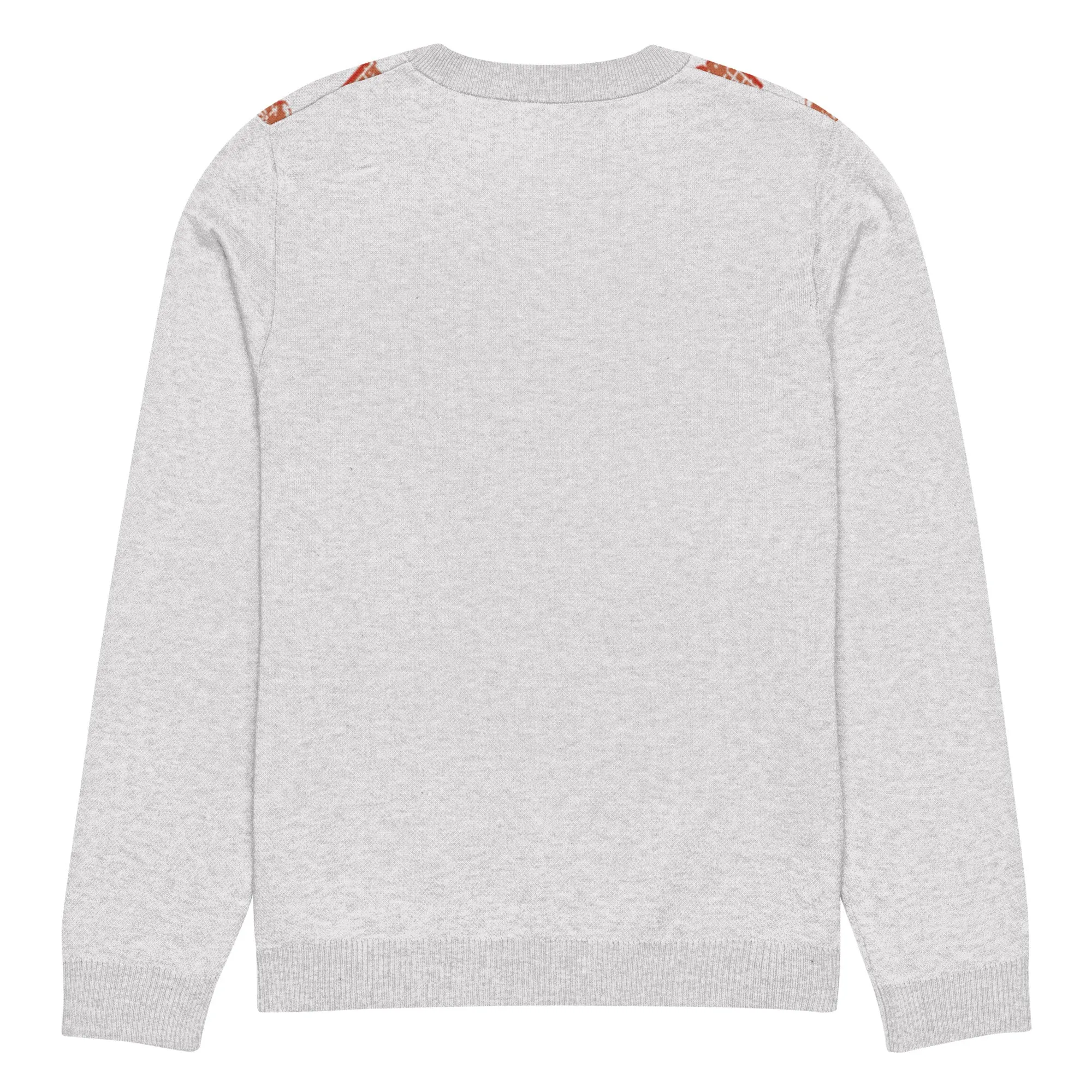 Knitted Crew Neck Sweater - Gingerbread House (Glamourange Christmas Knitted Crew Neck Sweater - Front Pattern)