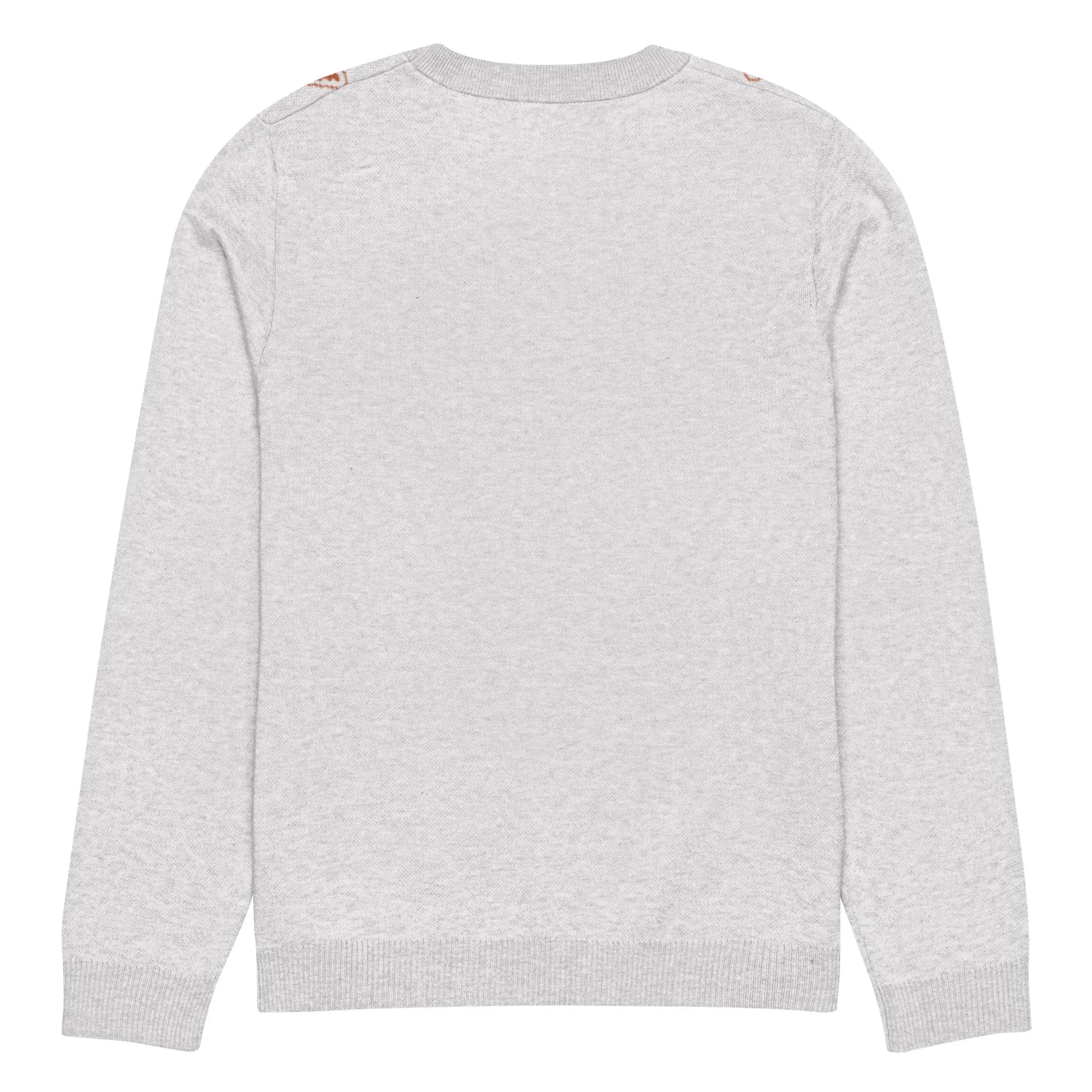 Knitted Crew Neck Sweater - Gingerbread House (Glamourange Christmas Knitted Crew Neck Sweater - Front Pattern)