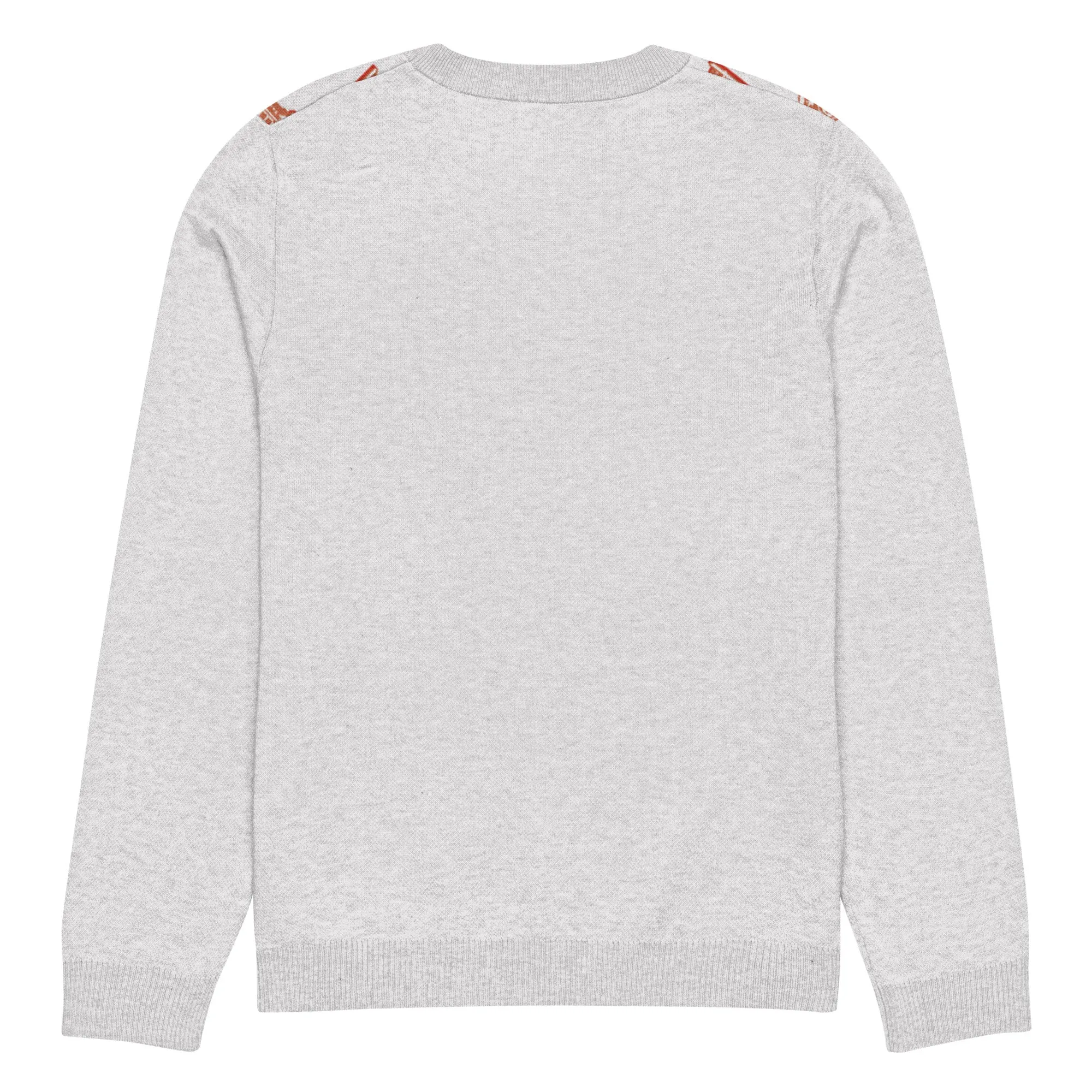 Knitted Crew Neck Sweater - Gingerbread House (Glamourange Christmas Knitted Crew Neck Sweater - Front Pattern)