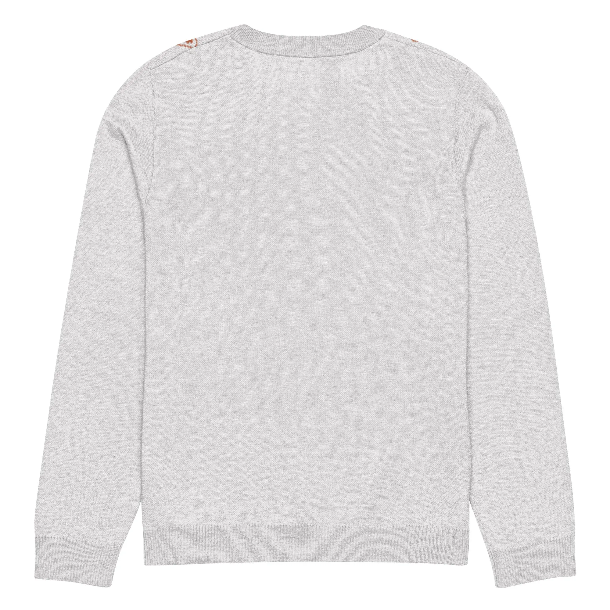 Knitted Crew Neck Sweater - Gingerbread House (Glamourange Christmas Knitted Crew Neck Sweater - Front Pattern)