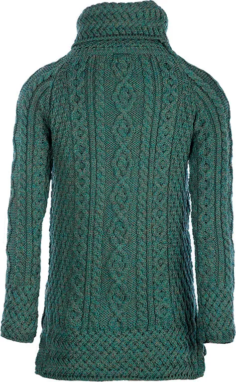 Ladies Aran Cowl Neck Sweater