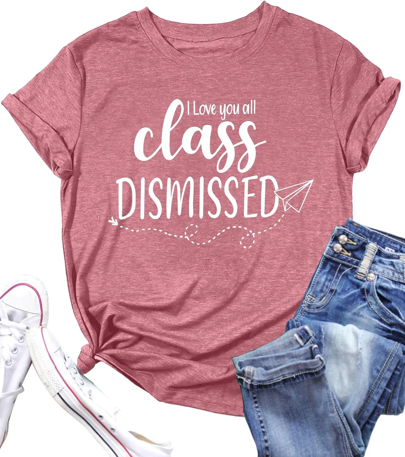 Last Day of School Teacher Shirt School Graduation Tee Teach Letter Print T Shirt Teacher Summer Holiday Tops