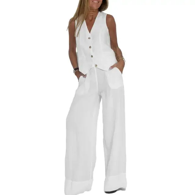 Lois | Stylish loose set (vest   pants)