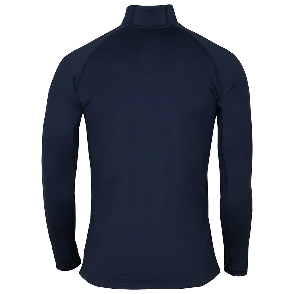 Mens Bresprekk Half Zip Grid Fleece (Navy/Rust)