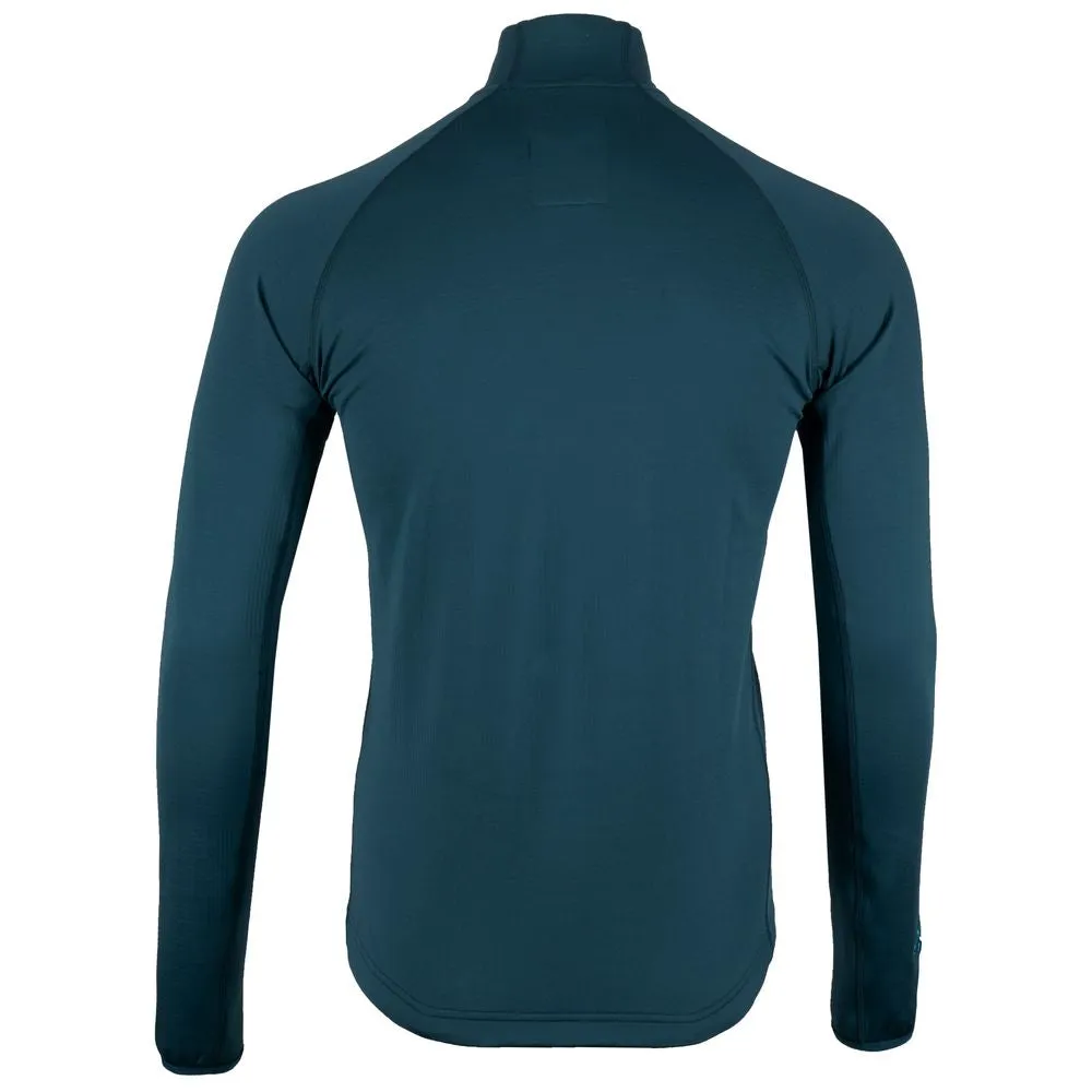 Mens Bresprekk Half Zip Grid Fleece (Petrol/Arctic Blue)