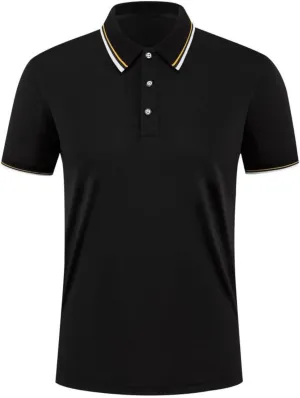 Mens Polo Shirts Contrast Collar Golf Tennis Short Sleeve Shirt Tops for Men Summer Collared Casual Shirt