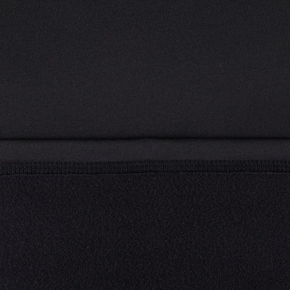 Men's surfing long-sleeve thermal fleece top T-shirt 900 - Black