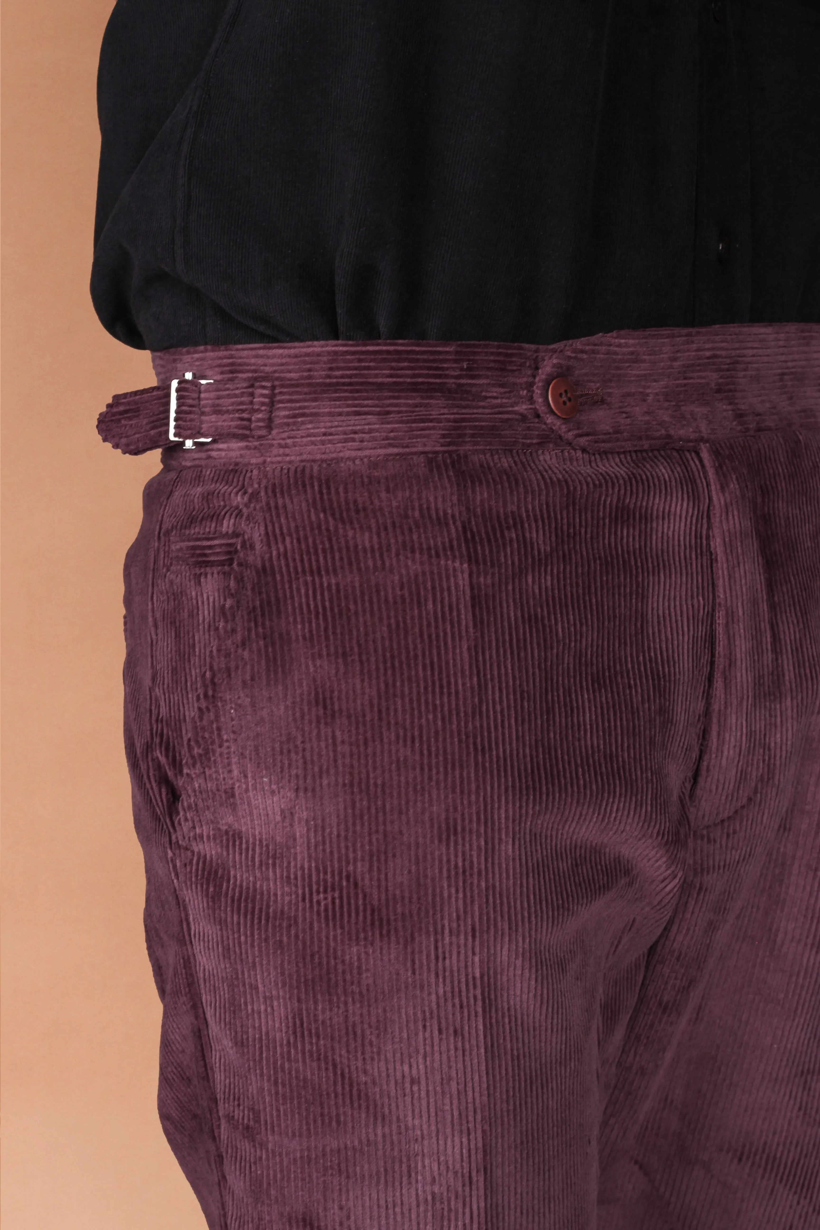 Muave Wide Wale Corduroy Trousers