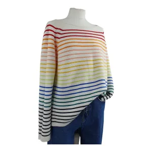 Multi colour stripe Bretin Knit Slash Neck Sweater - Next - Medium 44"