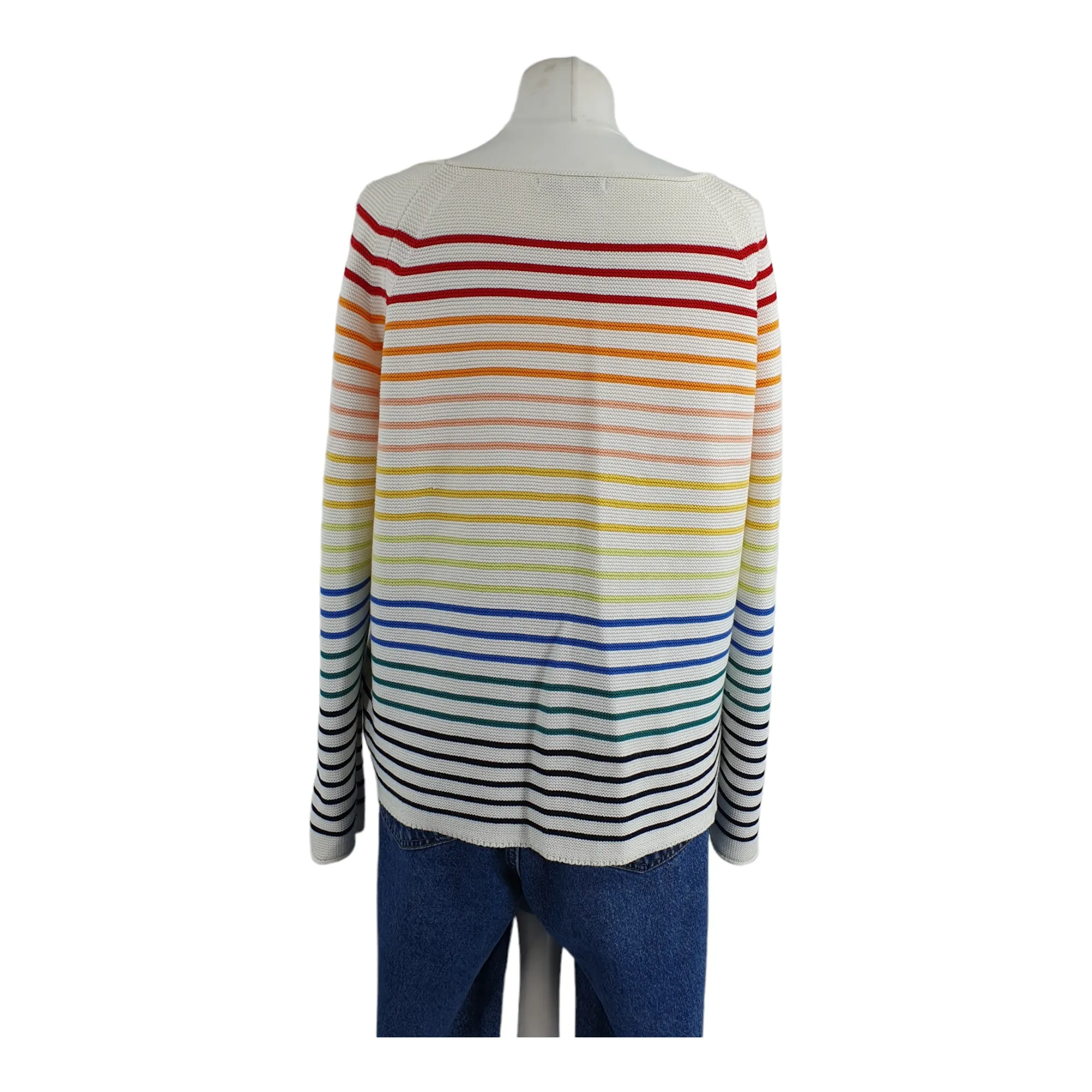 Multi colour stripe Bretin Knit Slash Neck Sweater - Next - Medium 44"
