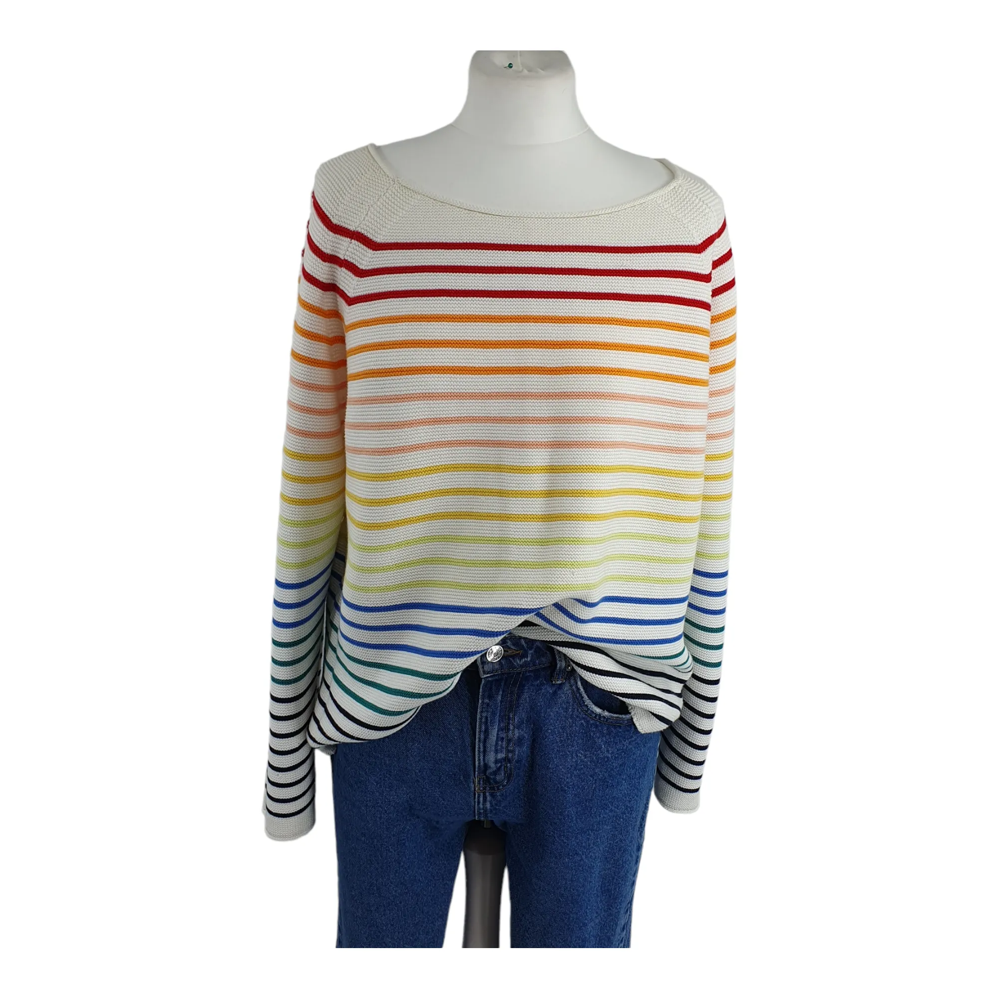 Multi colour stripe Bretin Knit Slash Neck Sweater - Next - Medium 44"