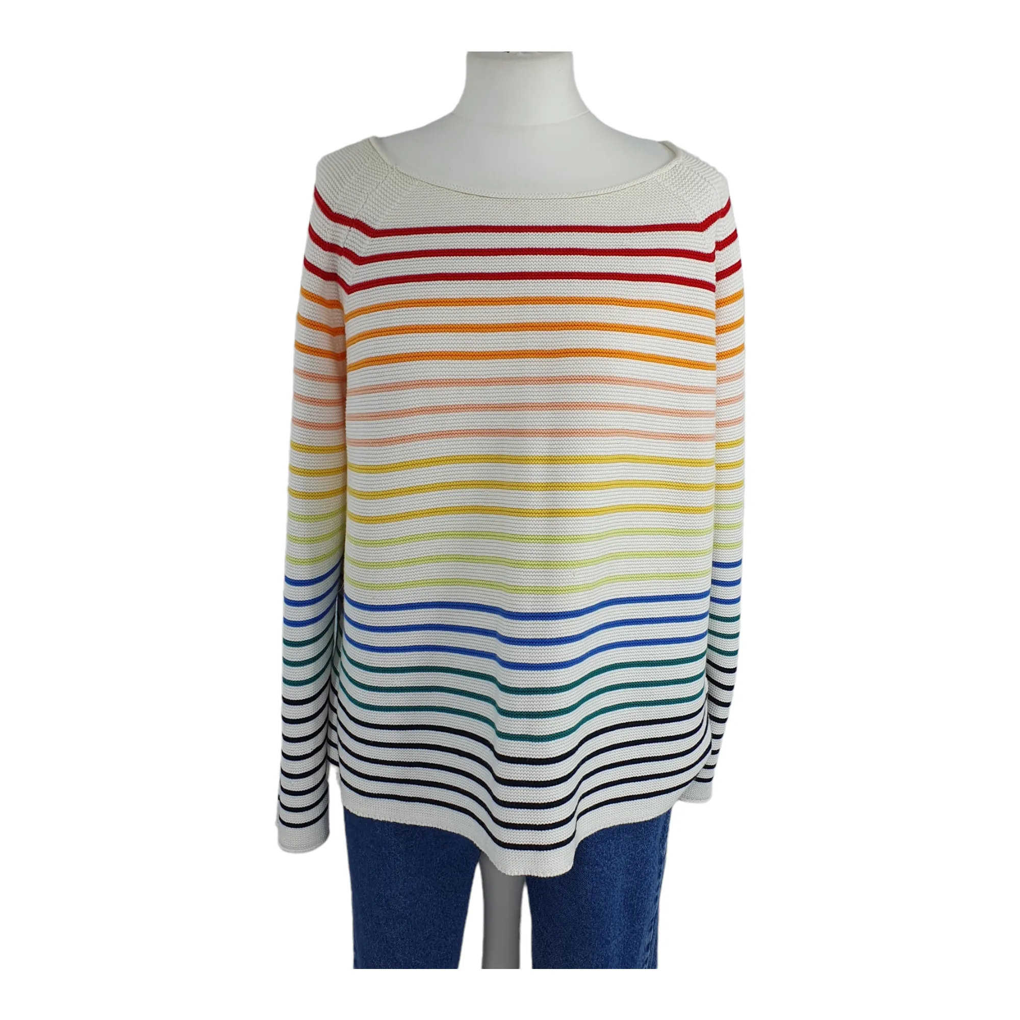 Multi colour stripe Bretin Knit Slash Neck Sweater - Next - Medium 44"