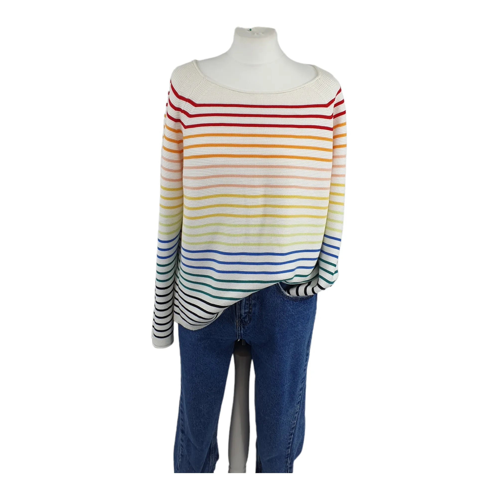 Multi colour stripe Bretin Knit Slash Neck Sweater - Next - Medium 44"