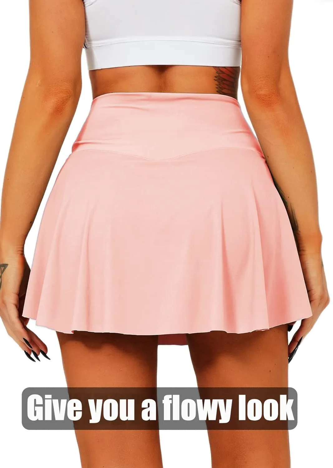 Navneet Women Tennis Skirts with Pockets High Waisted Golf Skirts Athletic Skorts Pleated Mini Skirt Workout Sport Pickleball