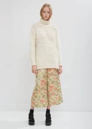 Patchwork Roll Neck Sweater