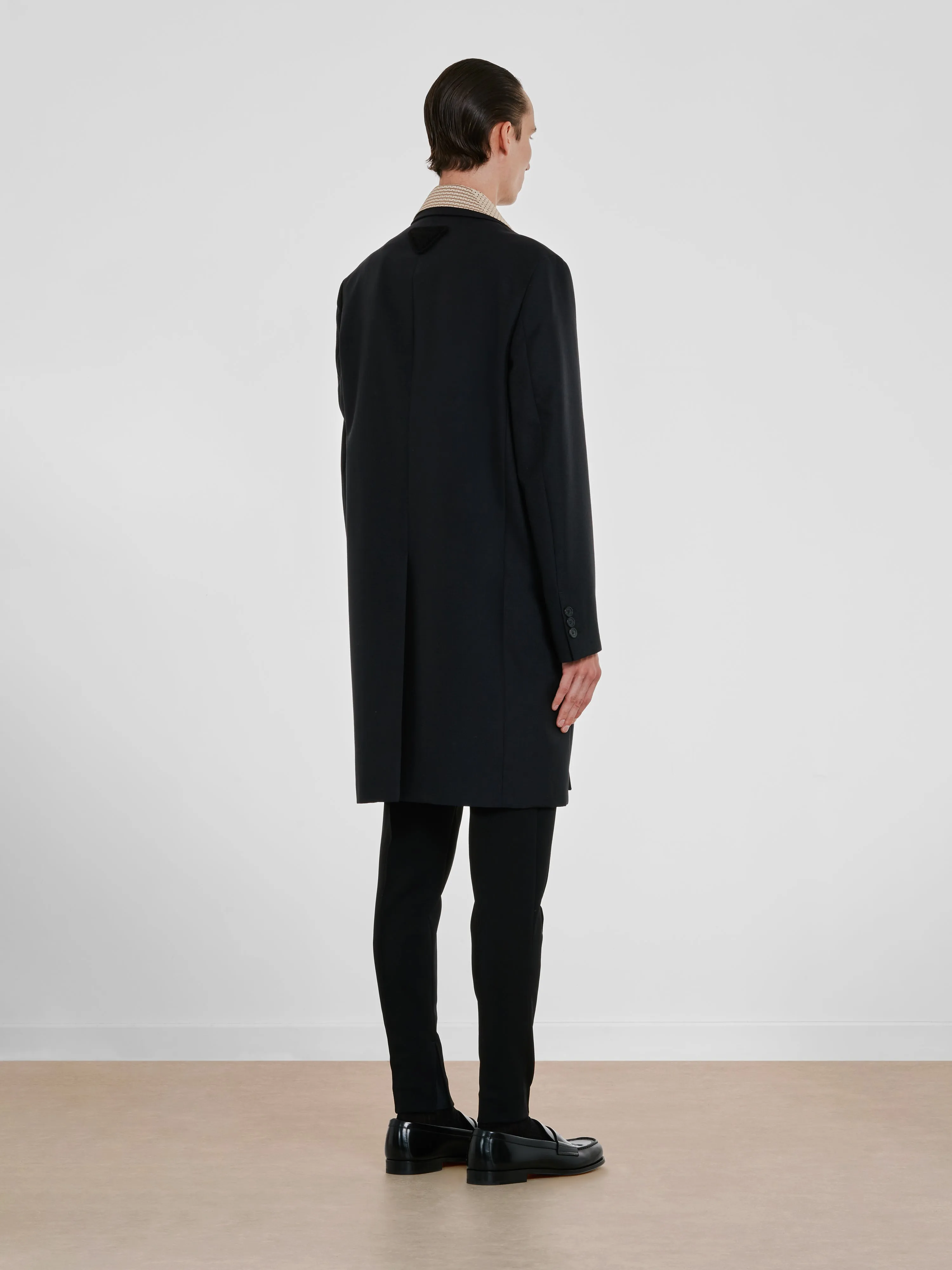 Prada - Men's Coat With Detachable Collar - (Black)