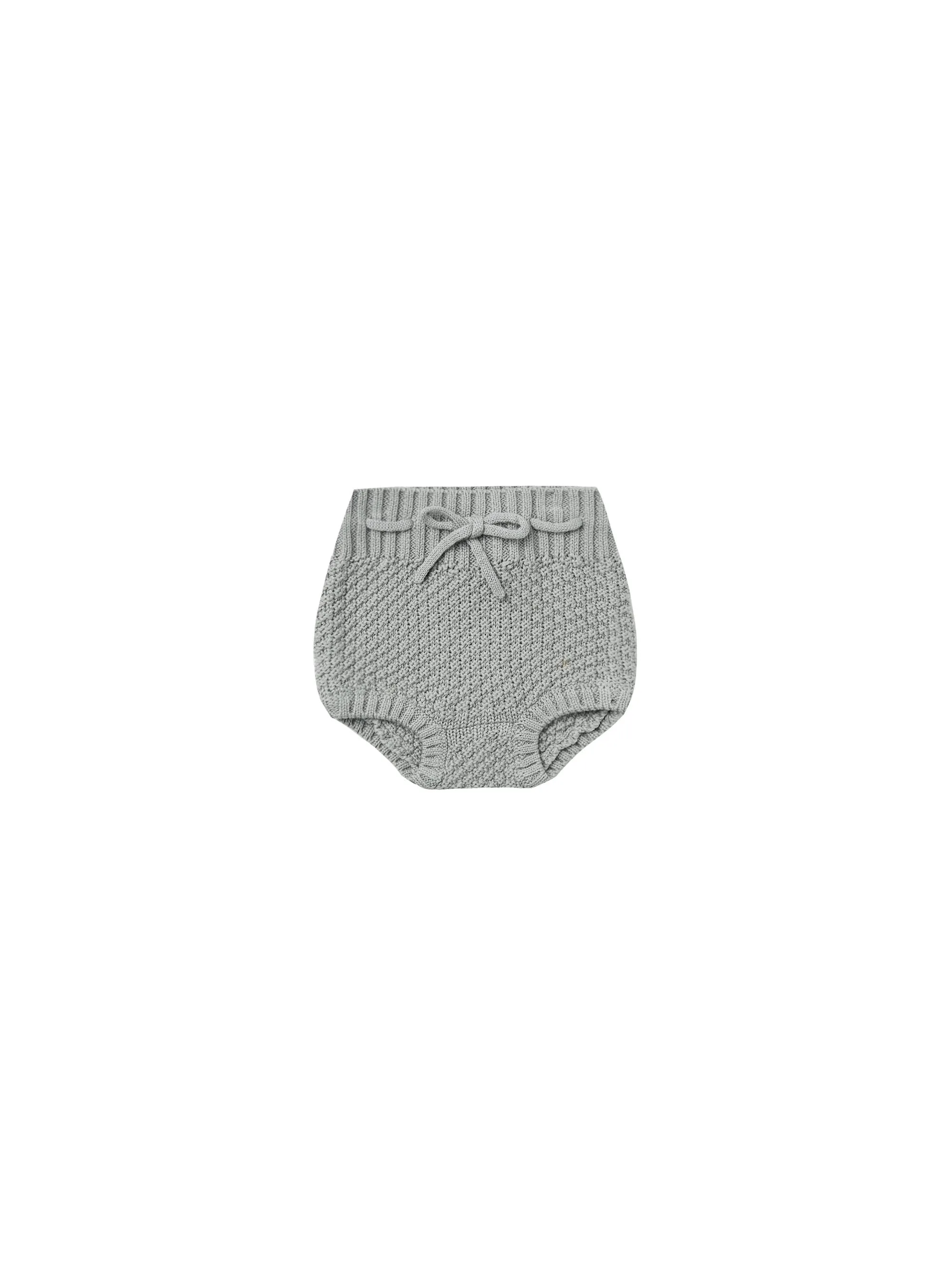 Quincy Mae Knit Tie Bloomers - Dusty Blue