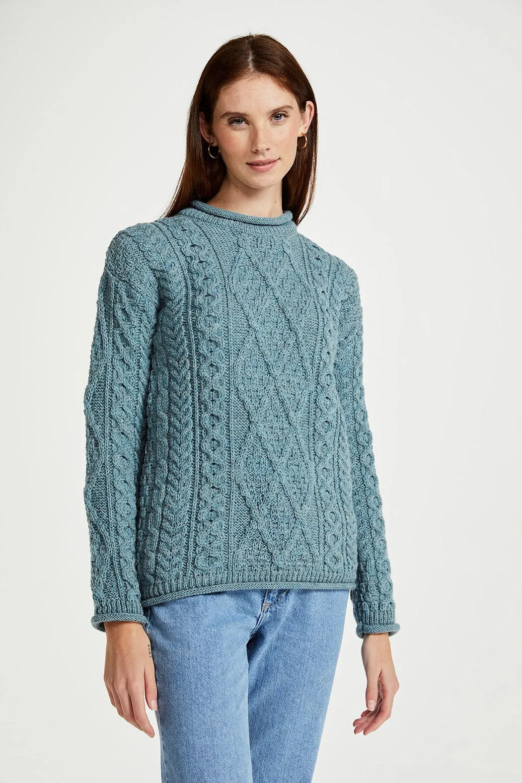 Roll Neck Aran Crew *SALE*