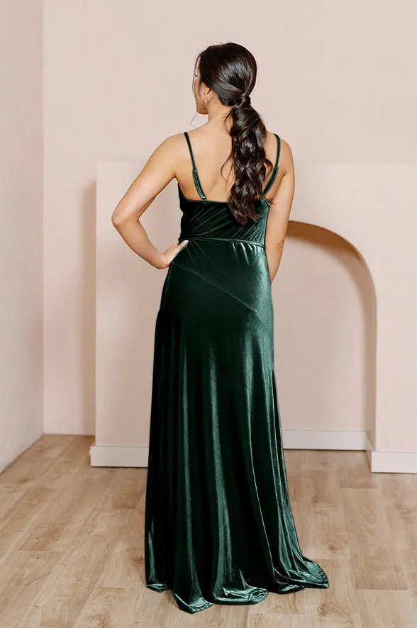 Sample Emerald Tilley Velvet Dress | Ready To Ship