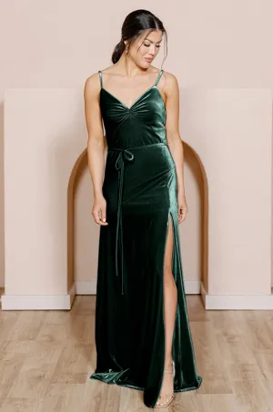Sample Emerald Tilley Velvet Dress | Ready To Ship