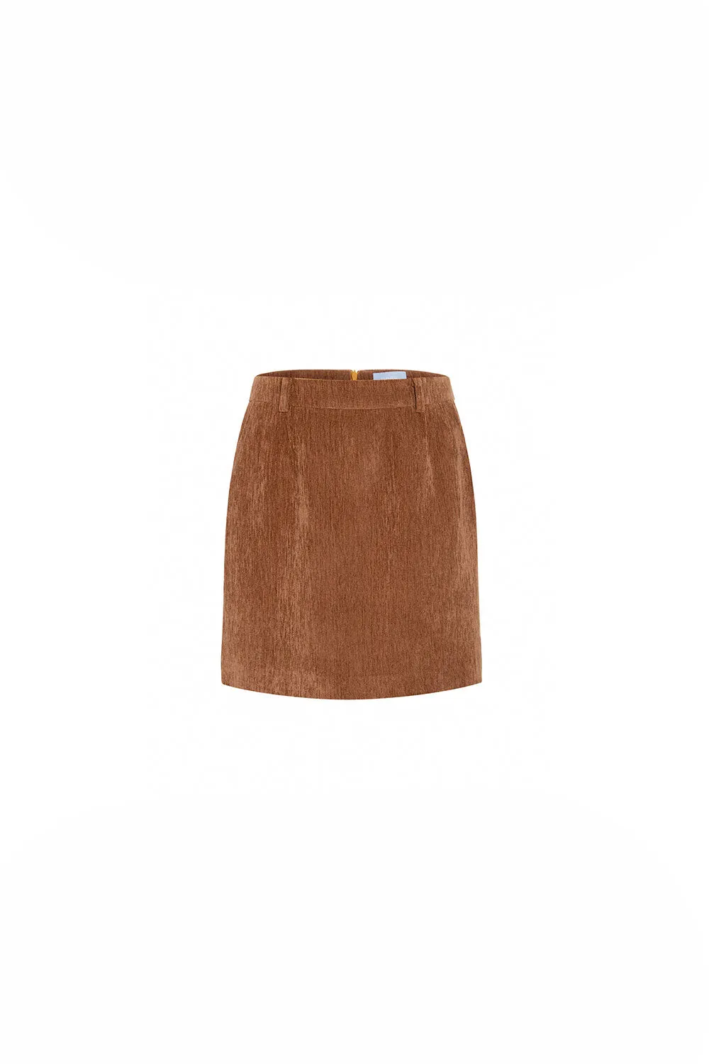 Sierra A-line Back Zipper Velvet Mini Skirt