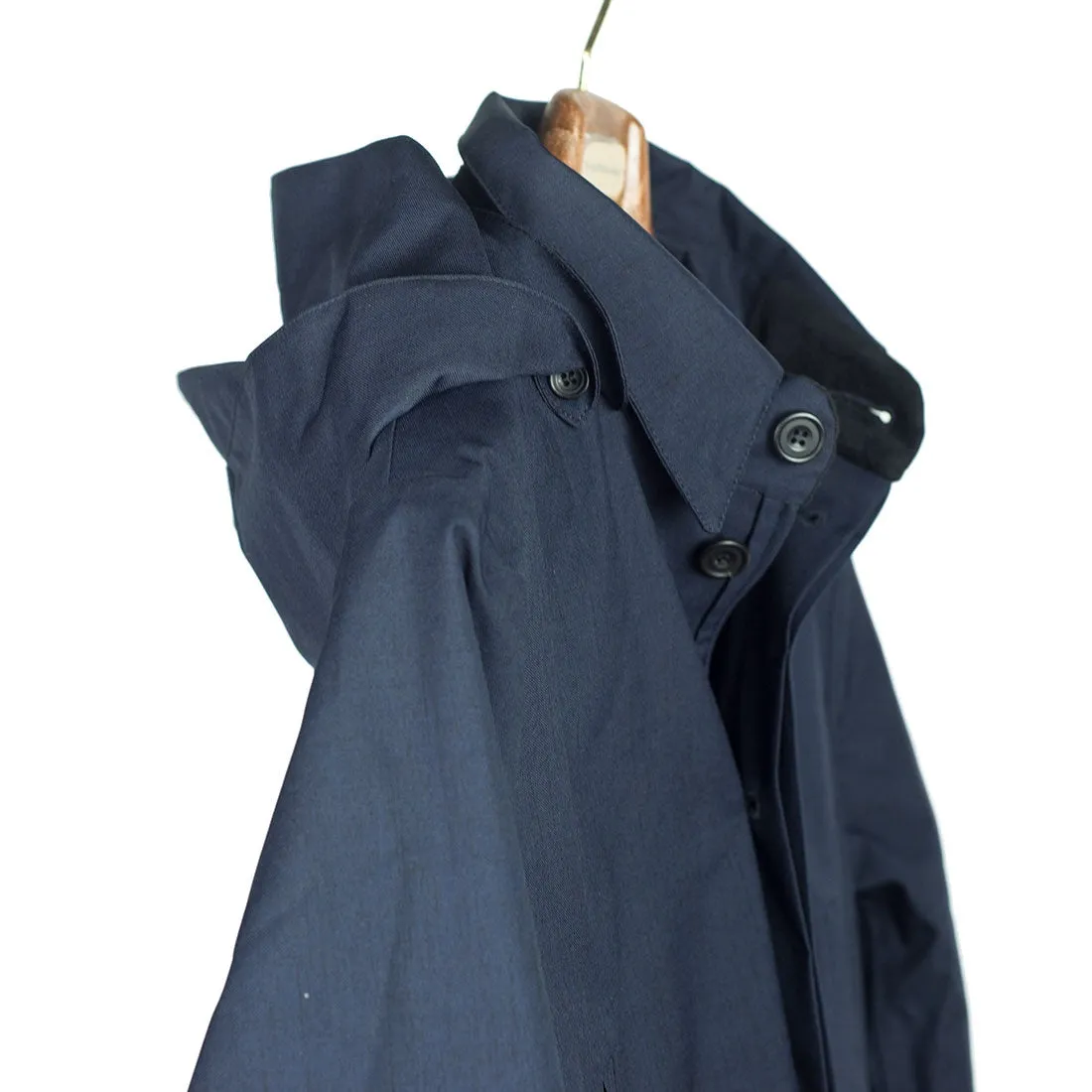 Single-Breasted raincoat in Deep Navy fabric