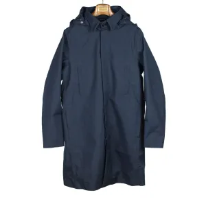 Single-Breasted raincoat in Deep Navy fabric