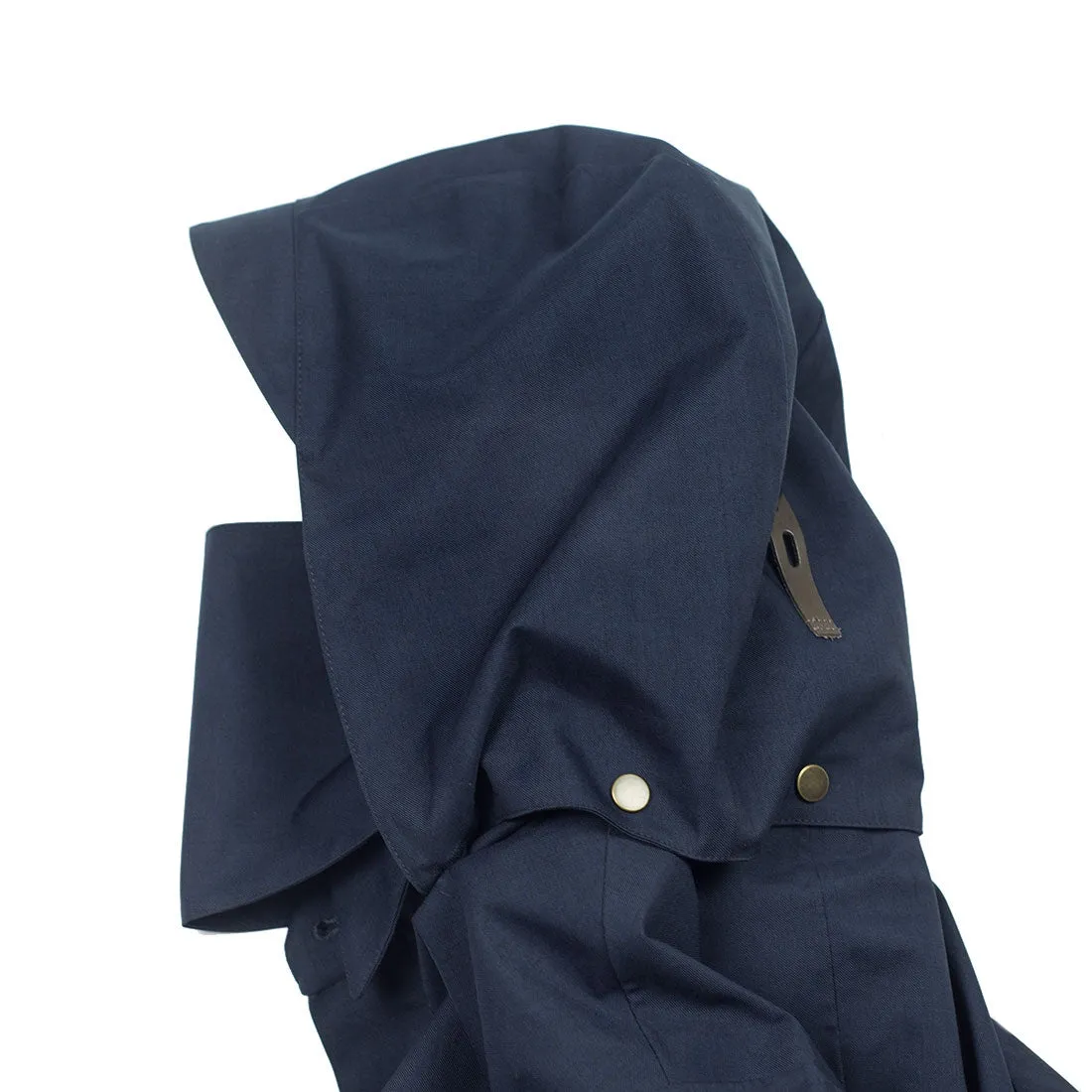 Single-Breasted raincoat in Deep Navy fabric