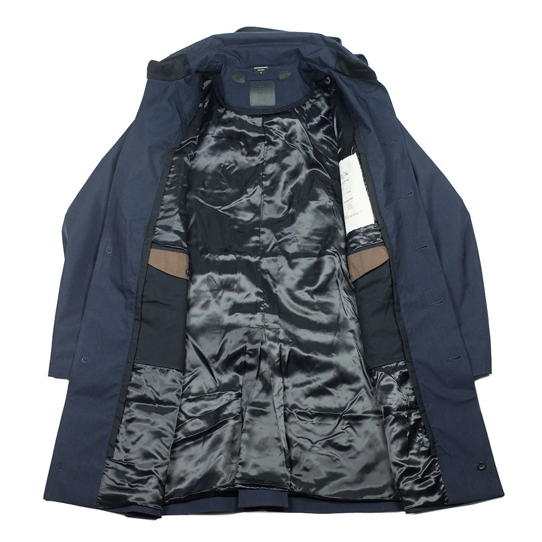 Single-Breasted raincoat in Deep Navy fabric