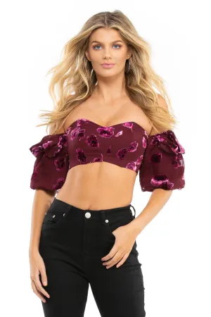 Sophie Velvet Floral Top