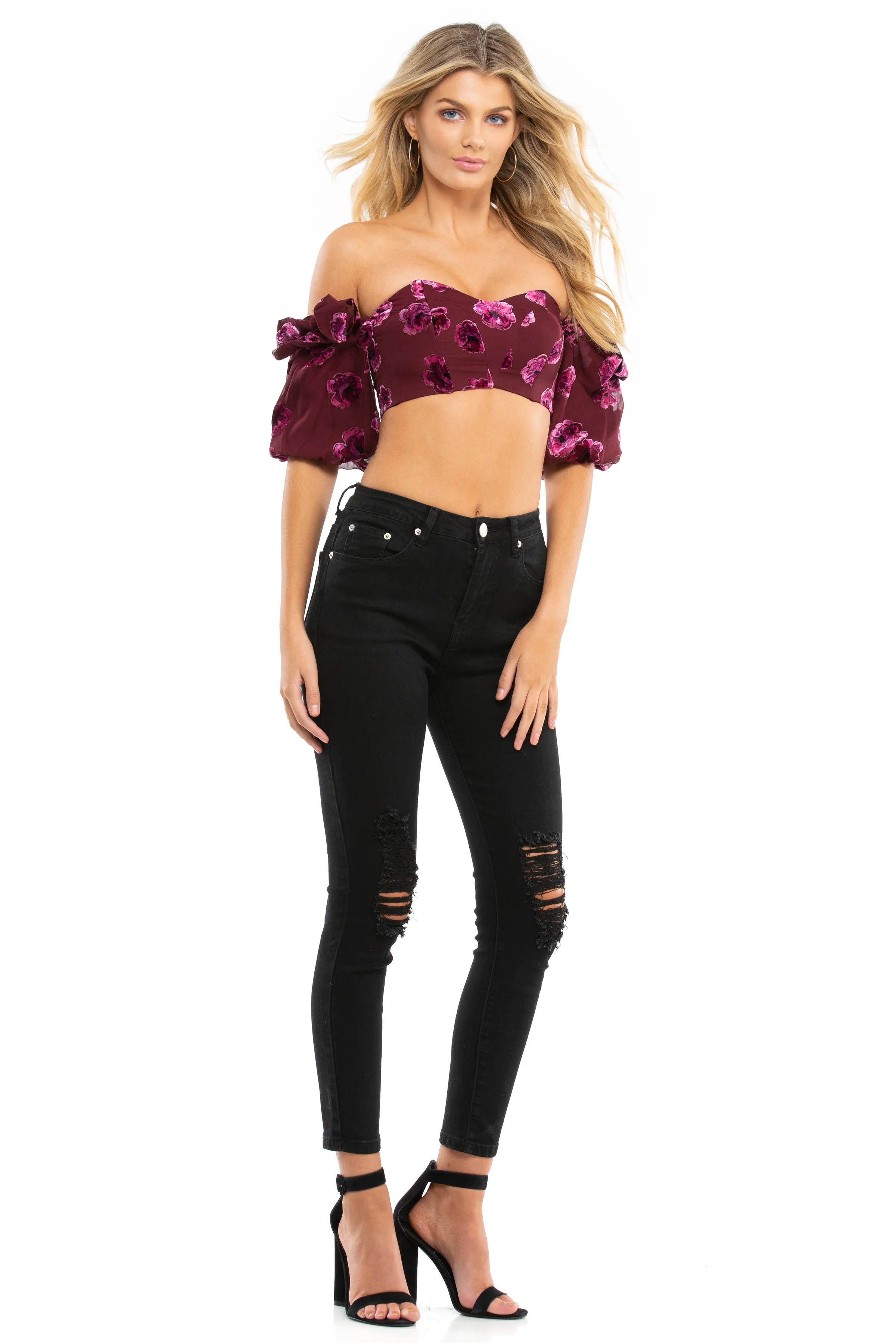Sophie Velvet Floral Top